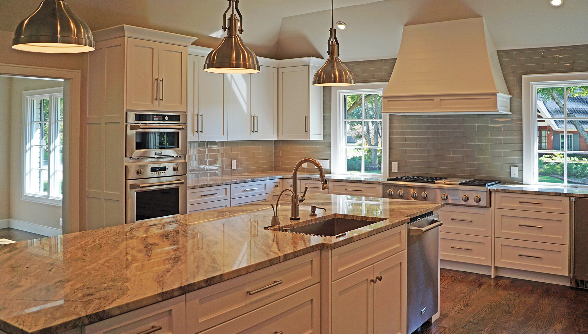 transitional-kitchen-large-island transitional kitchen large island