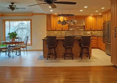interconnected kitchen and family room 1