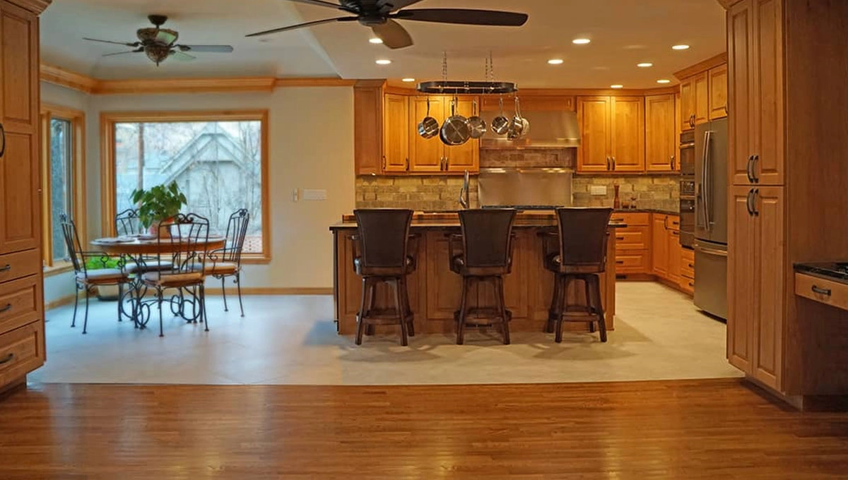 Interconnected Kitchen & Family Room interconnected kitchen and family room