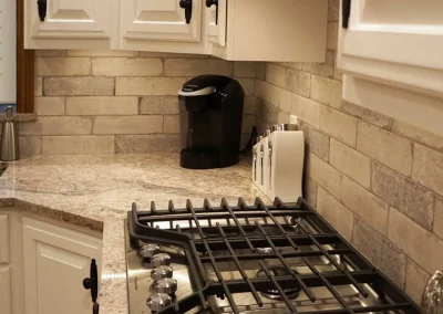 rustic subway backsplash