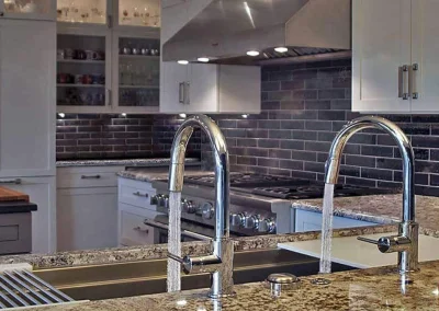 twin faucet kitchen