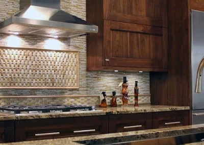 woven glass ceramic backsplash