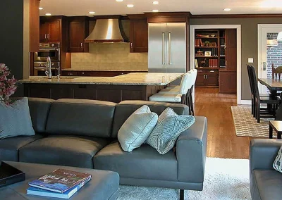 Conversion to open design floor plan.