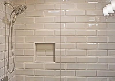 beveled tile shower
