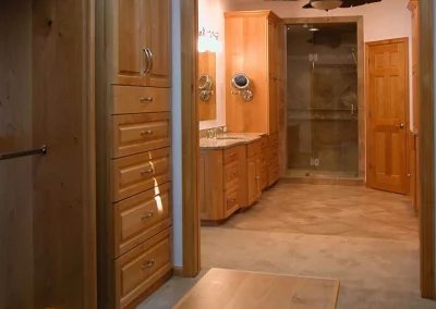closet and bathroom suite