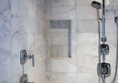 shower in classic carrara
