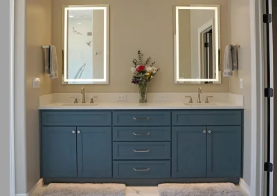 blue vanity
