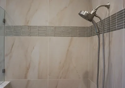 marble shower tile band