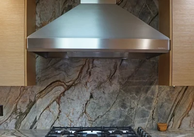 modern rangehood in stainless steel