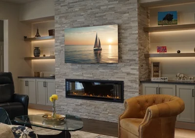 split slate living room