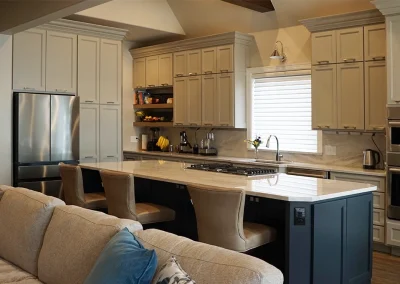 open kitchen with large island