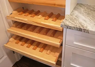 pull out bottled wine storage