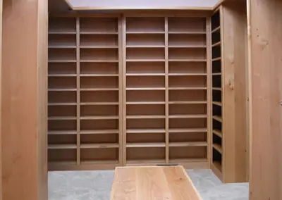 spacious and practical closet in alder