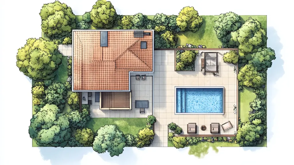 outdoor living aerial