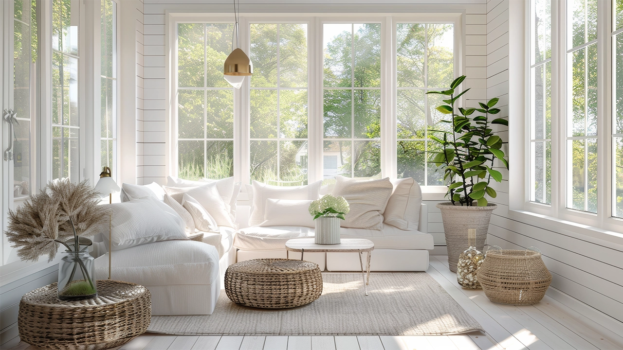 bright white sunroom