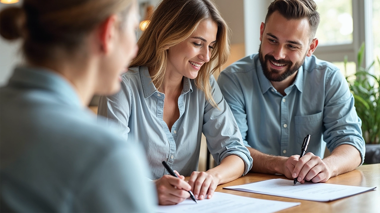 Discussing home renovation plans together.